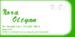 nora oltyan business card